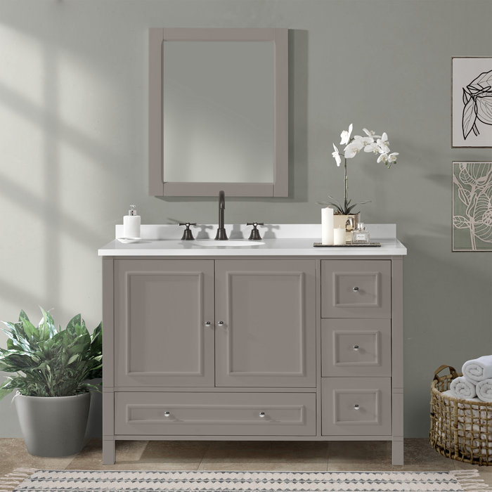 Alaterre Williamsburg 48" Single Bathroom Vanity Base Only in White